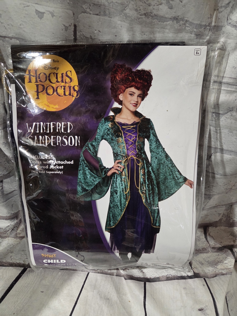Disney Winifred Sanderson Velvet Green and Purple Girls Costume XL 14/16